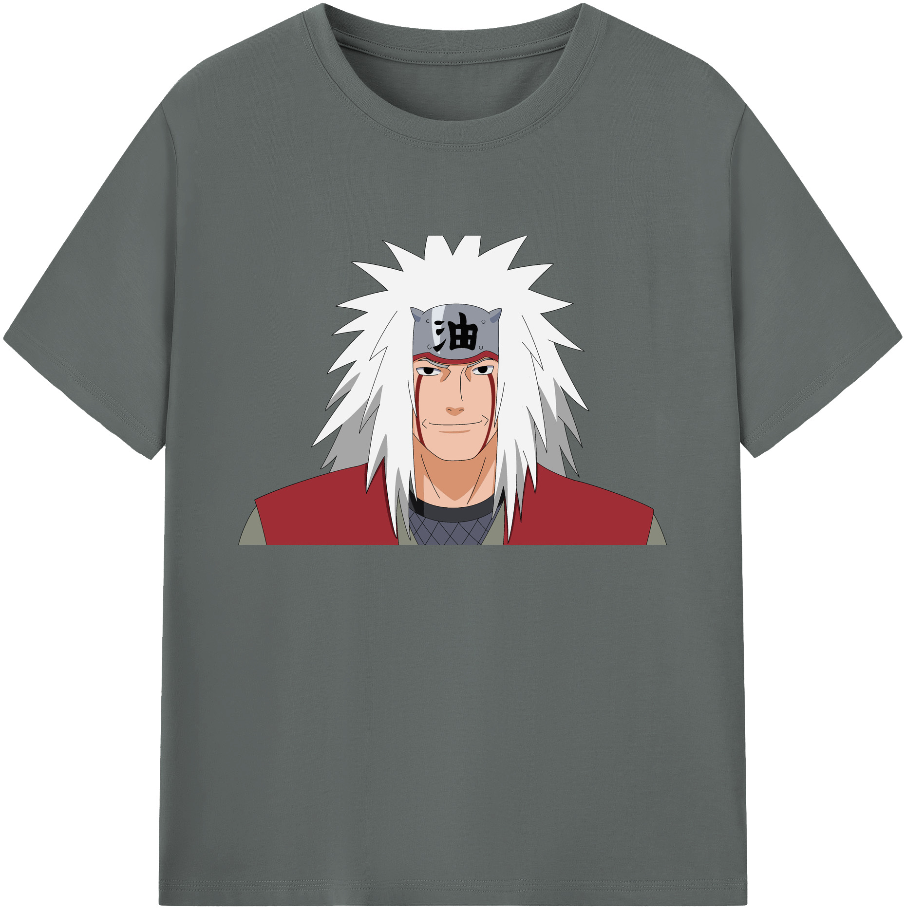 （画像用） NARUTO -ナルト- 自来也（じらいや） Jiraiya 綿100％ メンズ半袖Tシャツ｜肌触りやわらか＆通気性